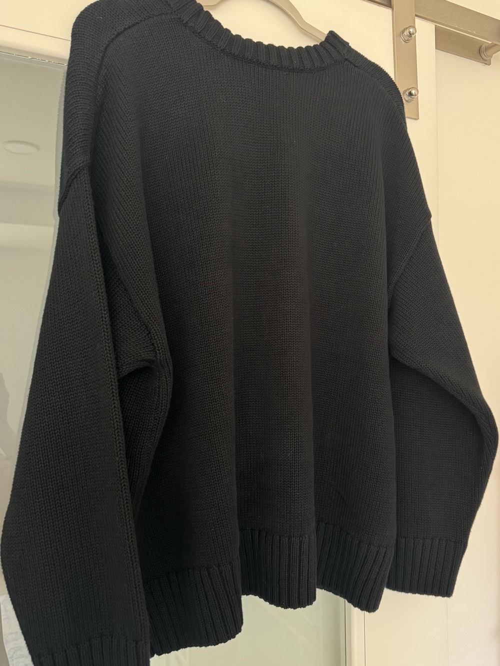 GAP 100% Cotton Black Crewneck Knit Sweater - Picture 2 of 4